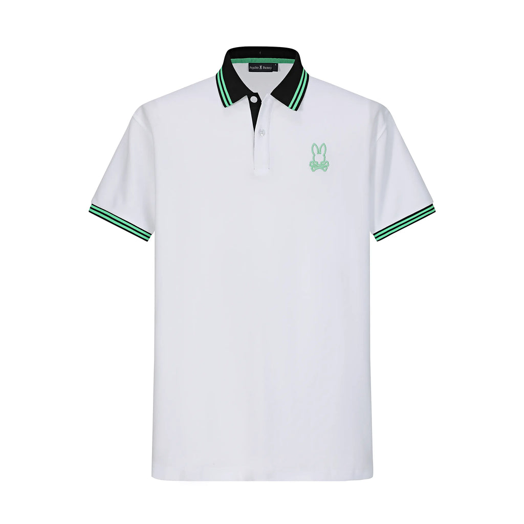 Camiseta Bu105# Tipo Polo Blanco Para Hombre