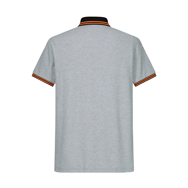 Camiseta Bu105# Tipo Polo Gris Para Hombre