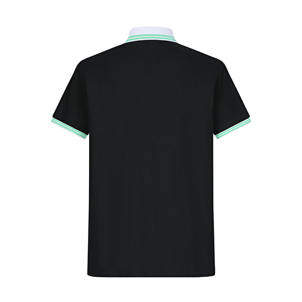 Camiseta Bu105# Tipo Polo Negro Para Hombre