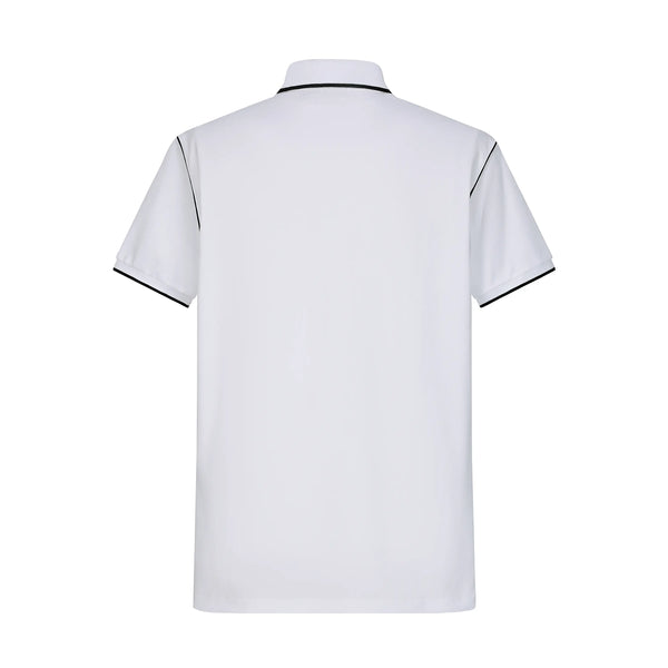 Camiseta Bu111# Tipo Polo Blanco Para Hombre