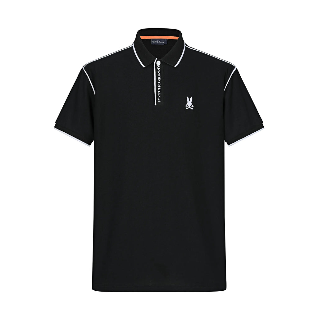 Camiseta Bu111# Tipo Polo Negro Para Hombre