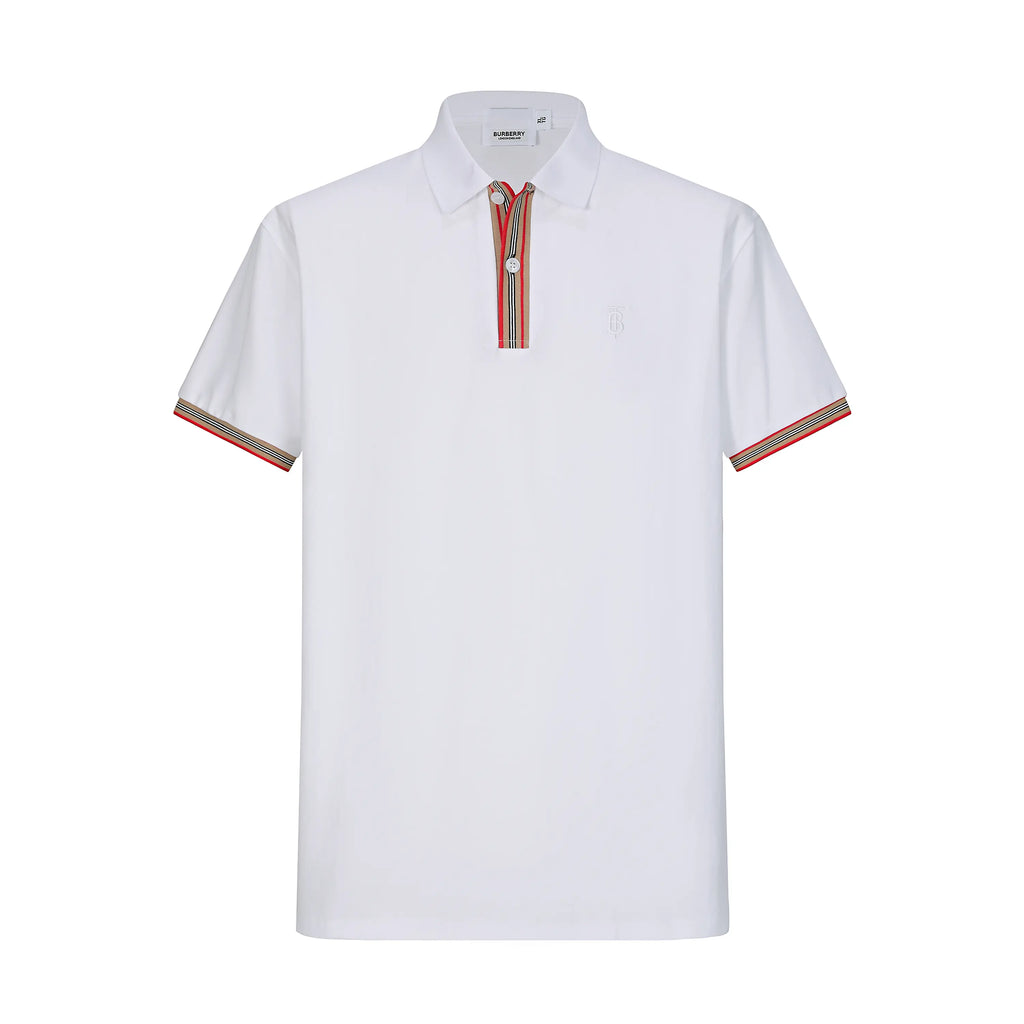 Camiseta Bur2# Tipo Polo Blanca Para Hombre