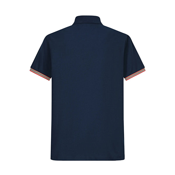 Camiseta Bur2# Tipo Polo Azul Oscuro Para Hombre