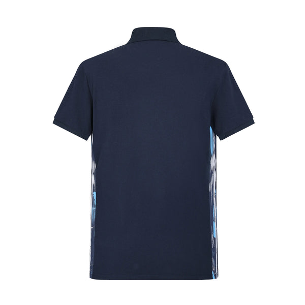 Camiseta 93011 Tipo Polo Azul Oscuro Para Hombre