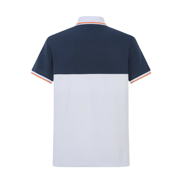 Camiseta Bu107 Tipo Polo Blanco Para Hombre