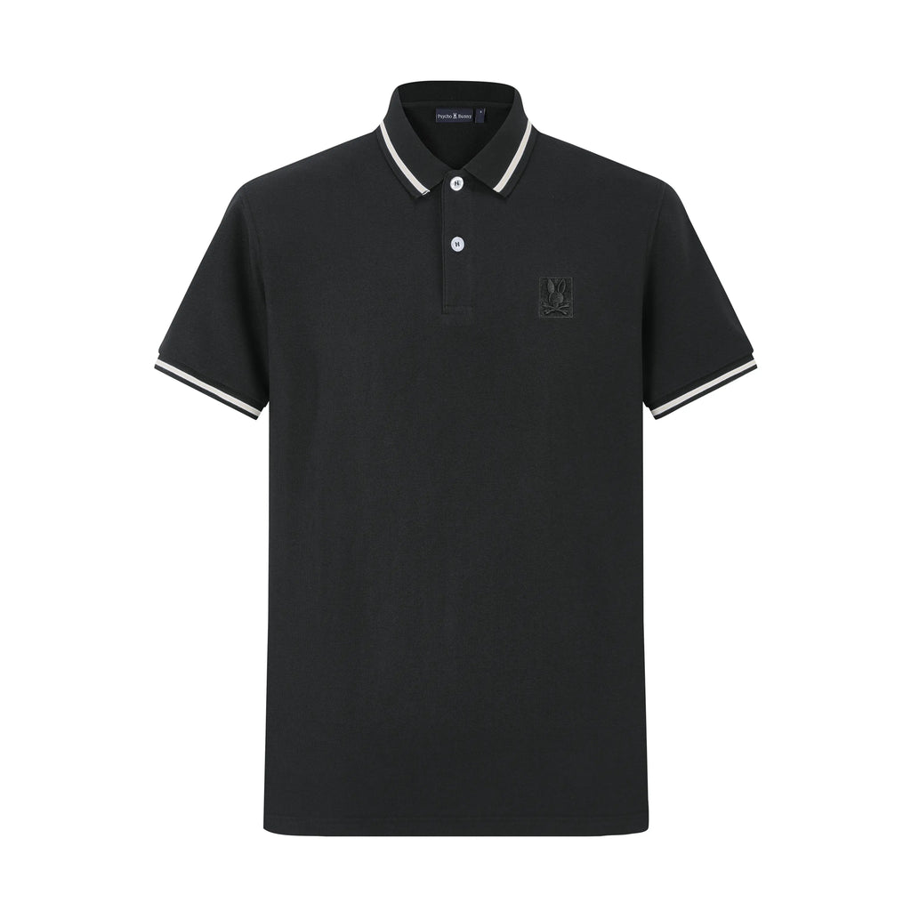 Camiseta 13612 Tipo Polo Negra Para hombre