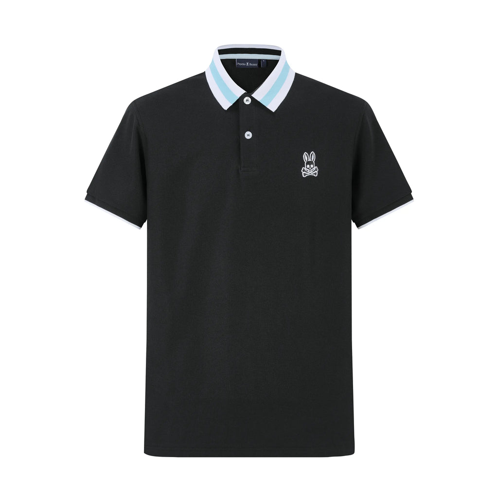 Camiseta 13610 Tipo Polo Negro Para hombre