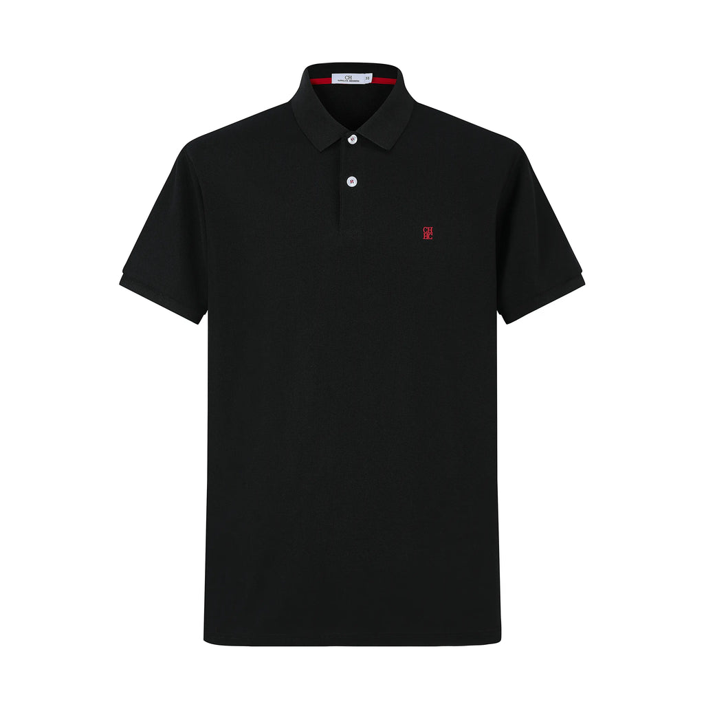 Camiseta CH503 Tipo Polo Negro Para hombre