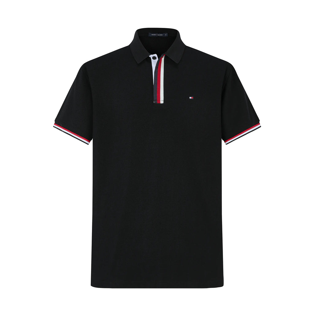 Camiseta T360-8 Tipo Polo Negro Para hombre