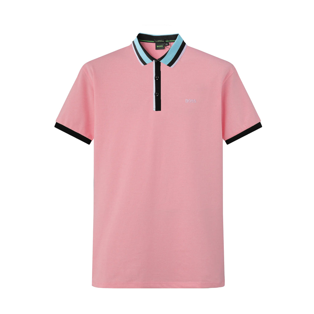 Camiseta 58178 Tipo Polo Rosa Para Hombre