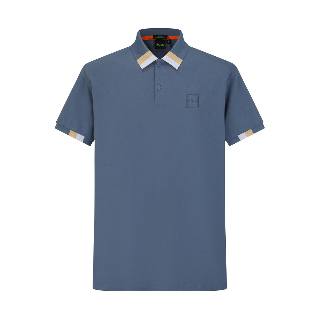 Camiseta 58180 Tipo Polo Azul Para Hombre