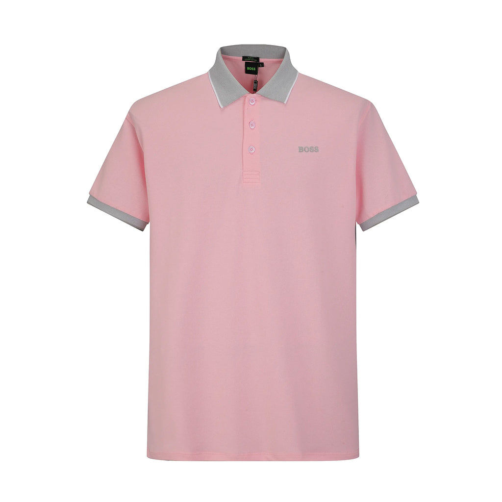 Camiseta 58174 Tipo Polo Rosa  Para Hombre