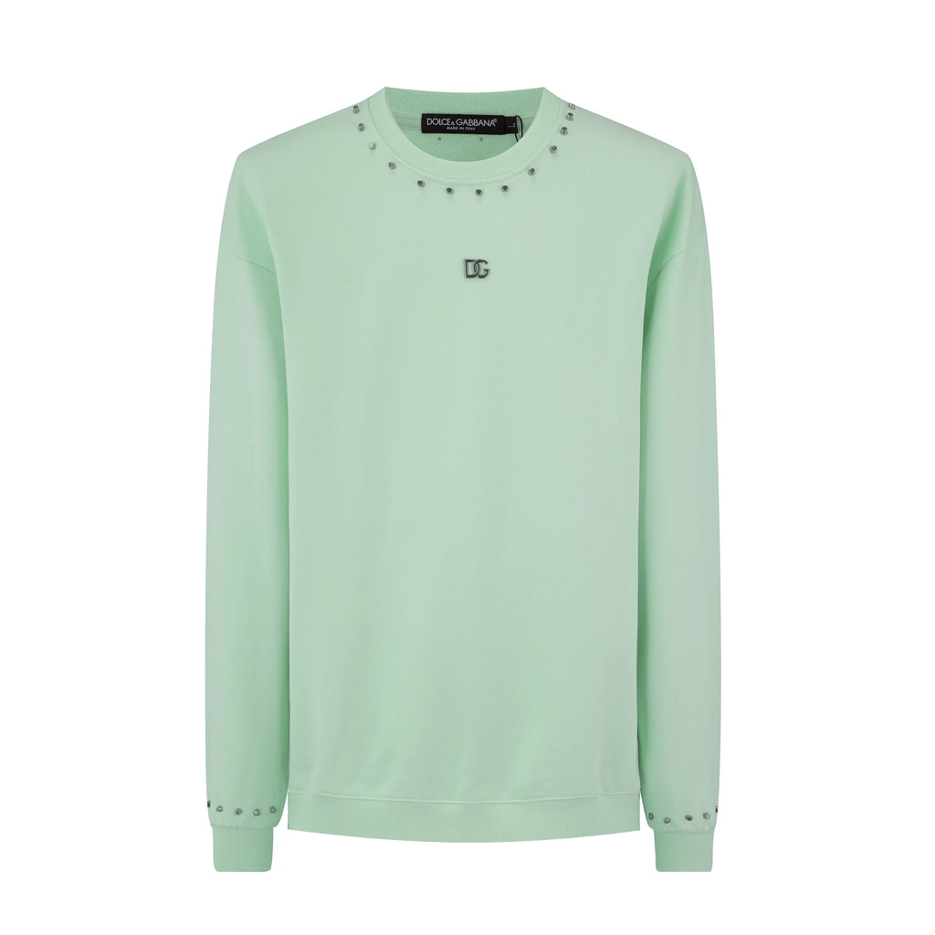 Buzo Oversize 568026 Verde Claro Cuello Redondo Para Hombre