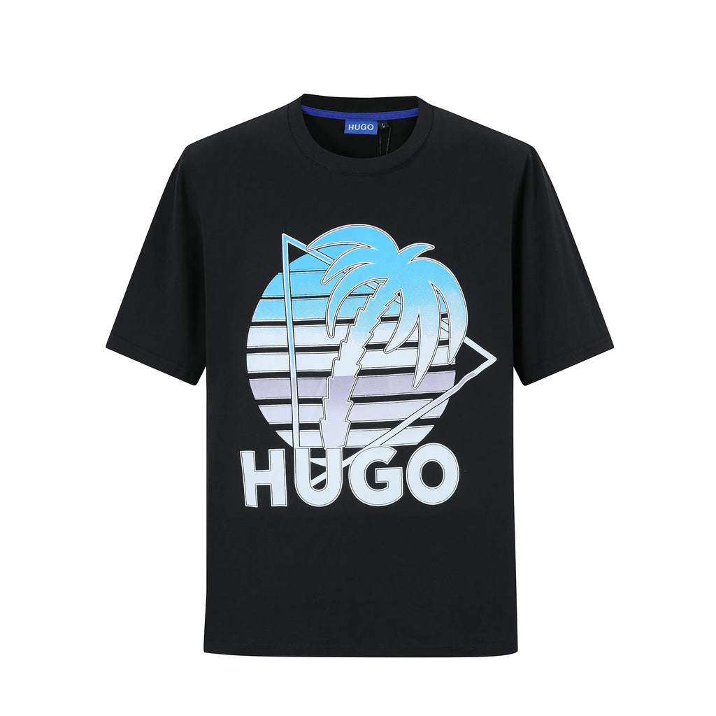 Camiseta 166010 Estampada Negra Para Hombre