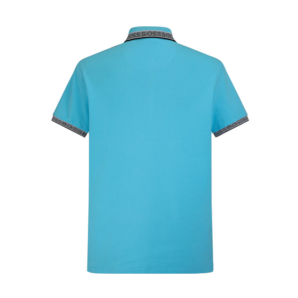 Camiseta 93008 Tipo Polo Azul Claro Para Hombre