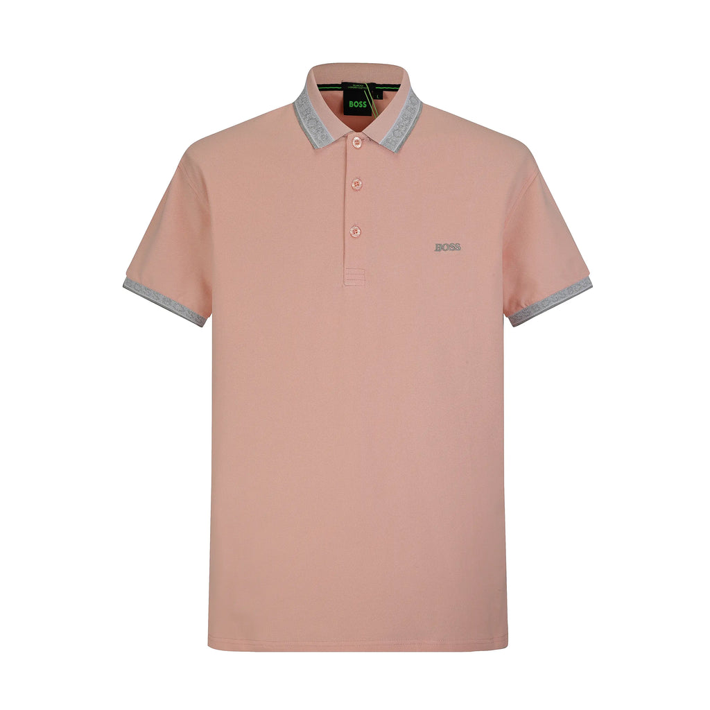 Camiseta 93008 Tipo Polo Rosa  Para Hombre