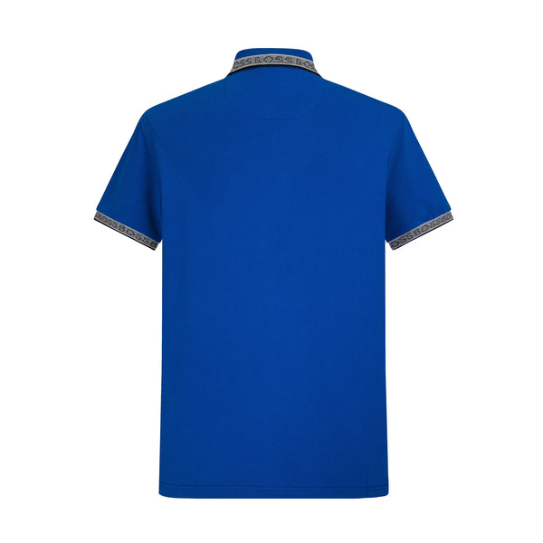 Camiseta 93008 Tipo Polo Azul Para Hombre