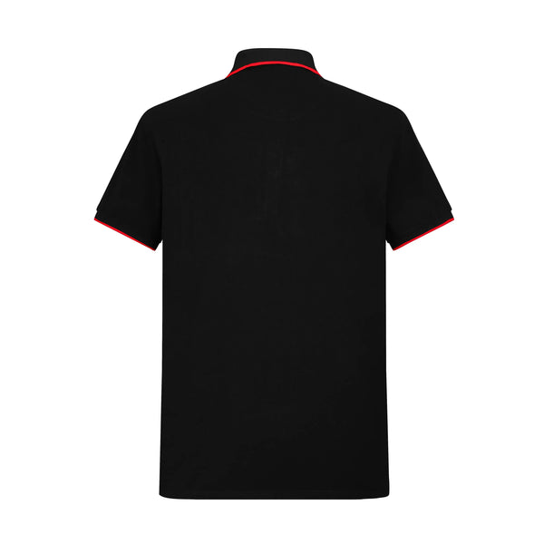 Camiseta 93006 Tipo Polo Negra Para Hombre