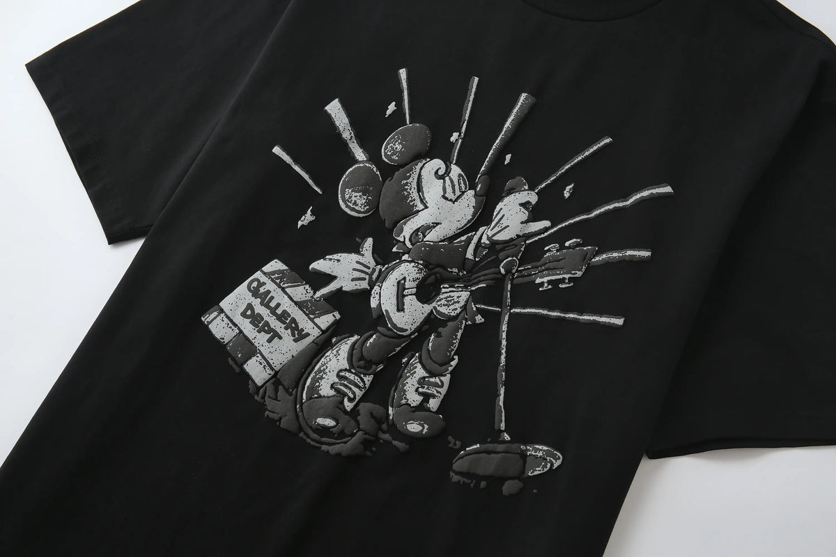 Camiseta 834010  Oversize Negra Para Hombre