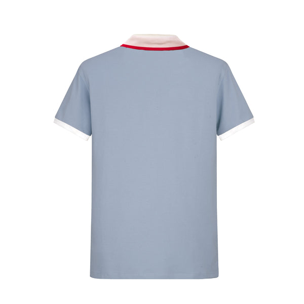 Camiseta 58192 Tipo Polo Azul Para Hombre