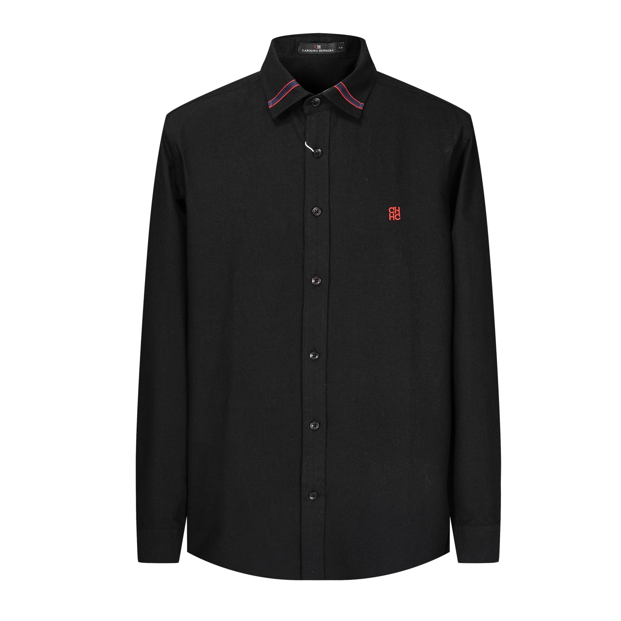Camisa 50011 Negra Manga Larga para Hombre